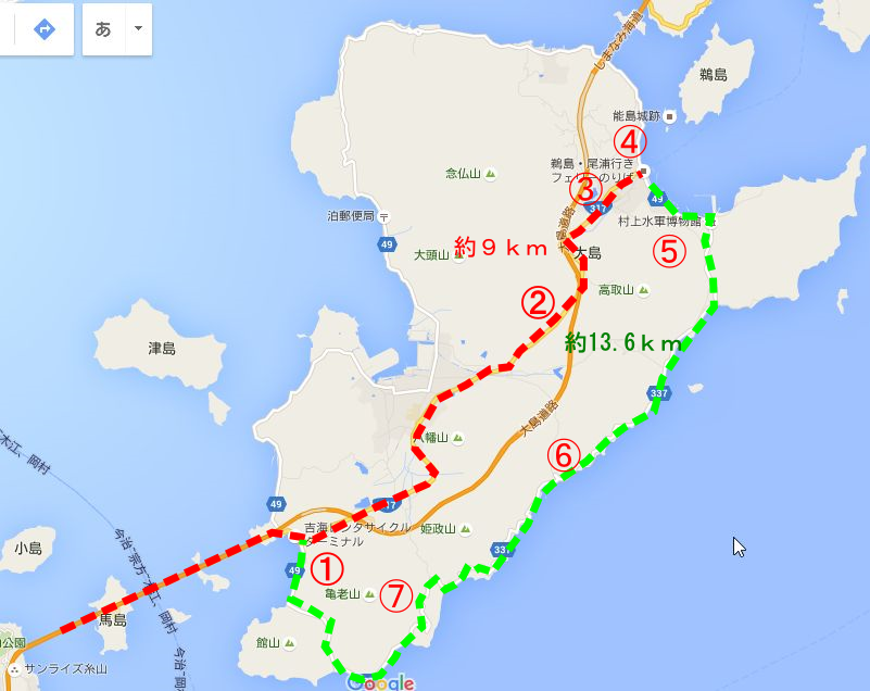 大島サイクリングコース